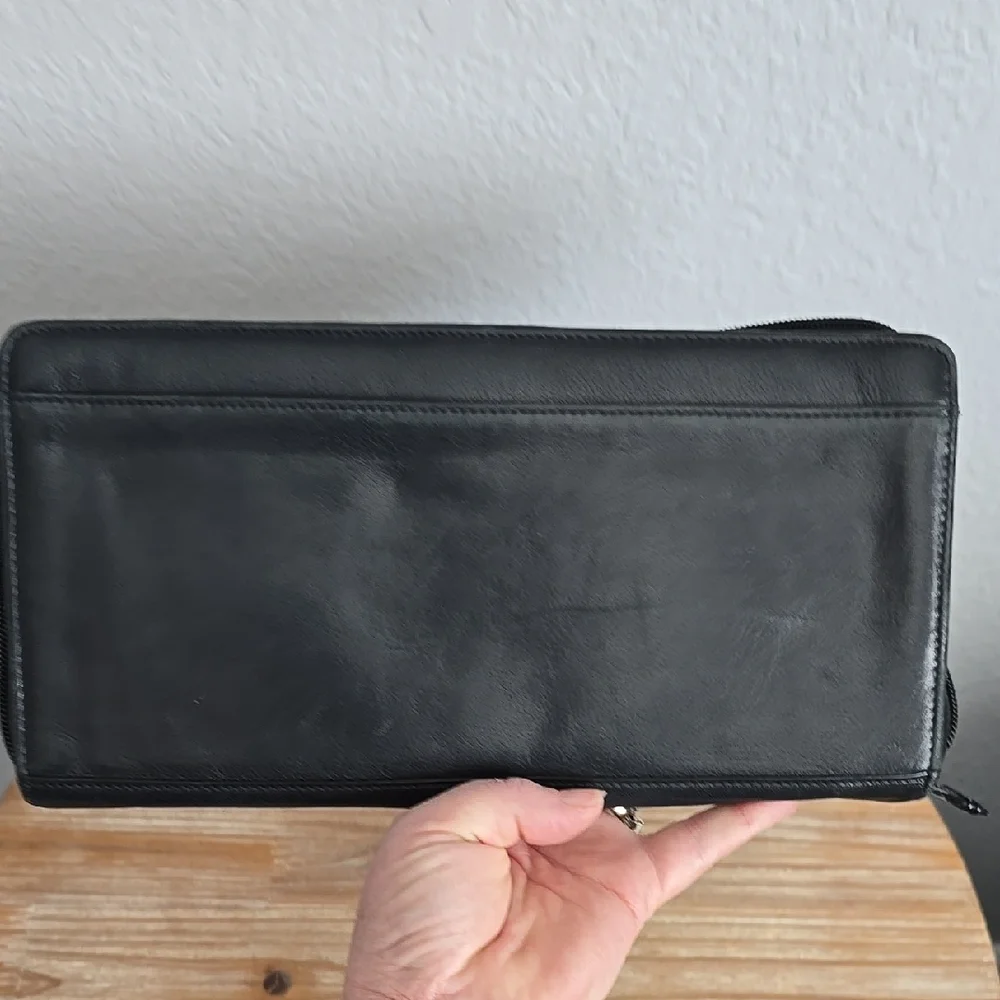 TUMI Travel Organizer Travel Long Wallet Black Popular Model RARE